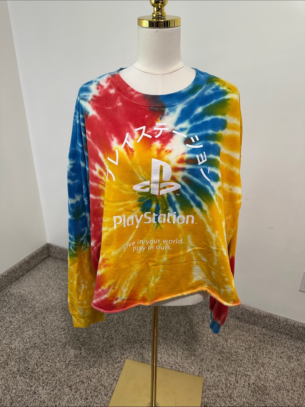 ⌚️ PlayStation Tie Dye Crop Sweatshirt